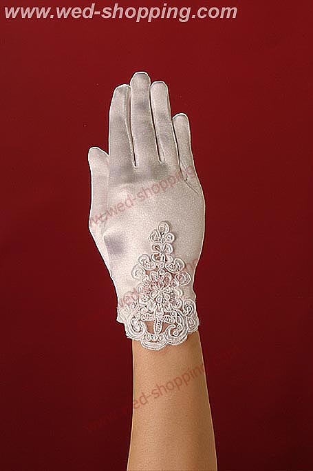 Gants courts avec �l�ments ornementaux