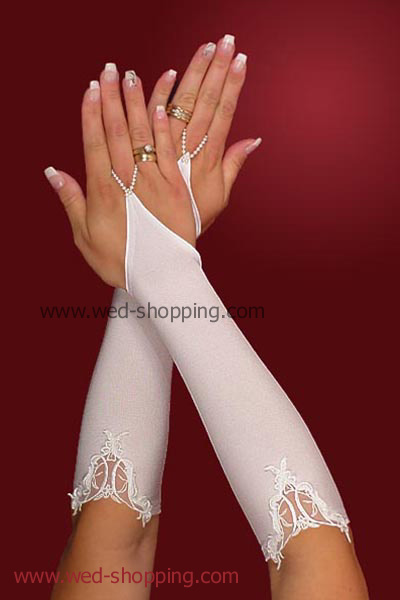 Gants de mari�e avec motif ornemental