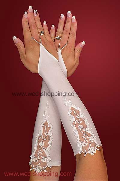 Gants de mari�e avec motif ornemental