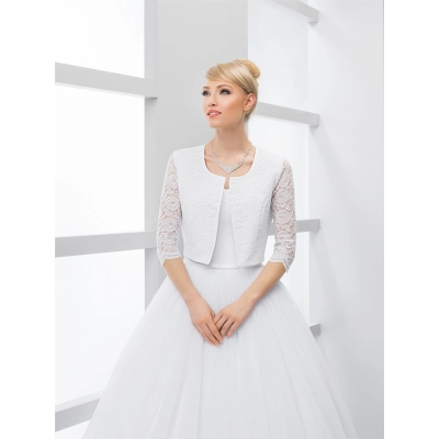 Bolero veste de mariée en satin et dentelle Bolero veste de mariée en satin et dentelle