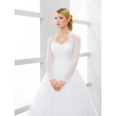 Boléro mariage en tull et dentelle longues Boléro mariage en tull et dentelle longues